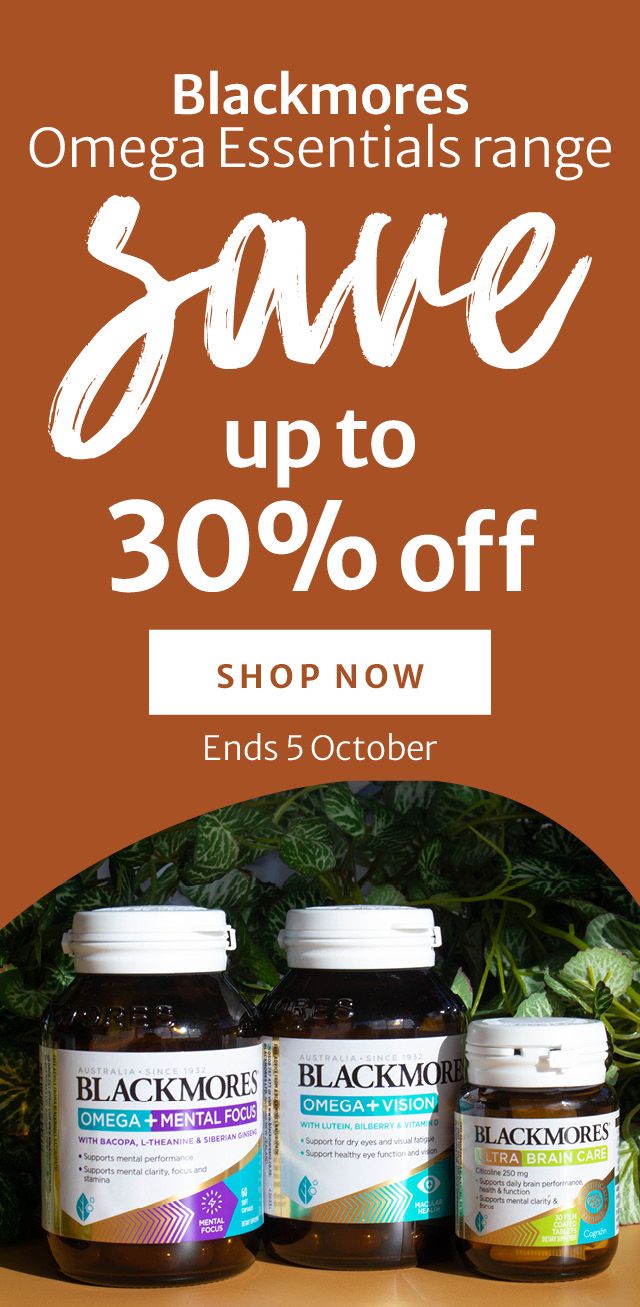 260928 Blackmores Save up to 30% off RRP on Omega Essentials range