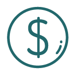 Dollar sign icon.