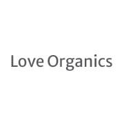 Text 'Love Organics' on a white background.