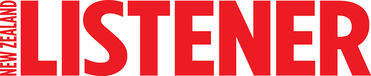 New Zealand Listener magazine logo, with LISTENER in large bold red capital letters and the words New Zealand running down the left edge in small type