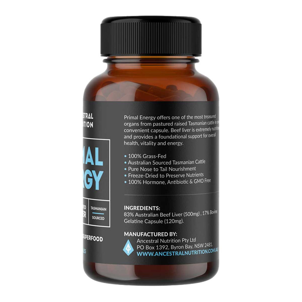 ANCESTRAL NUTRITION Primal Energy 100% Grass Fed Beef Liver _3