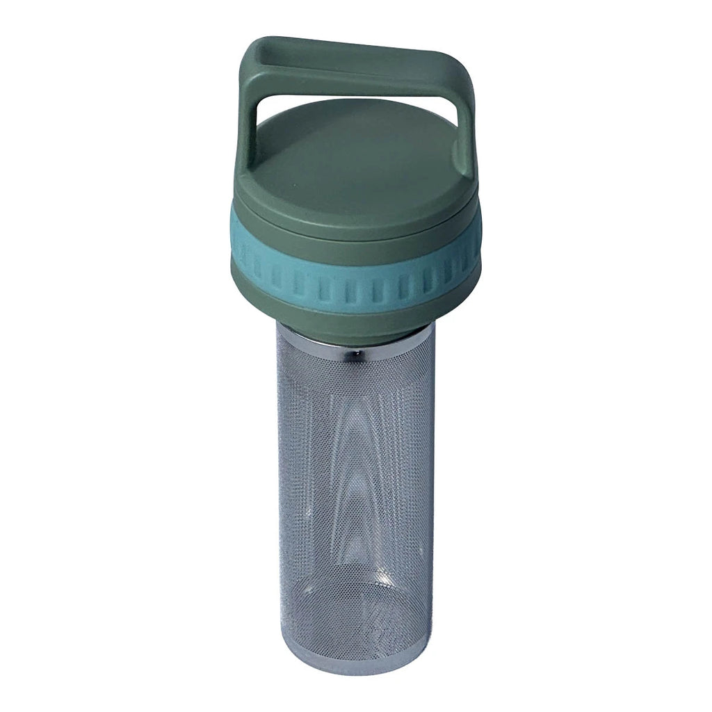 Infuser attachment and lid close up.