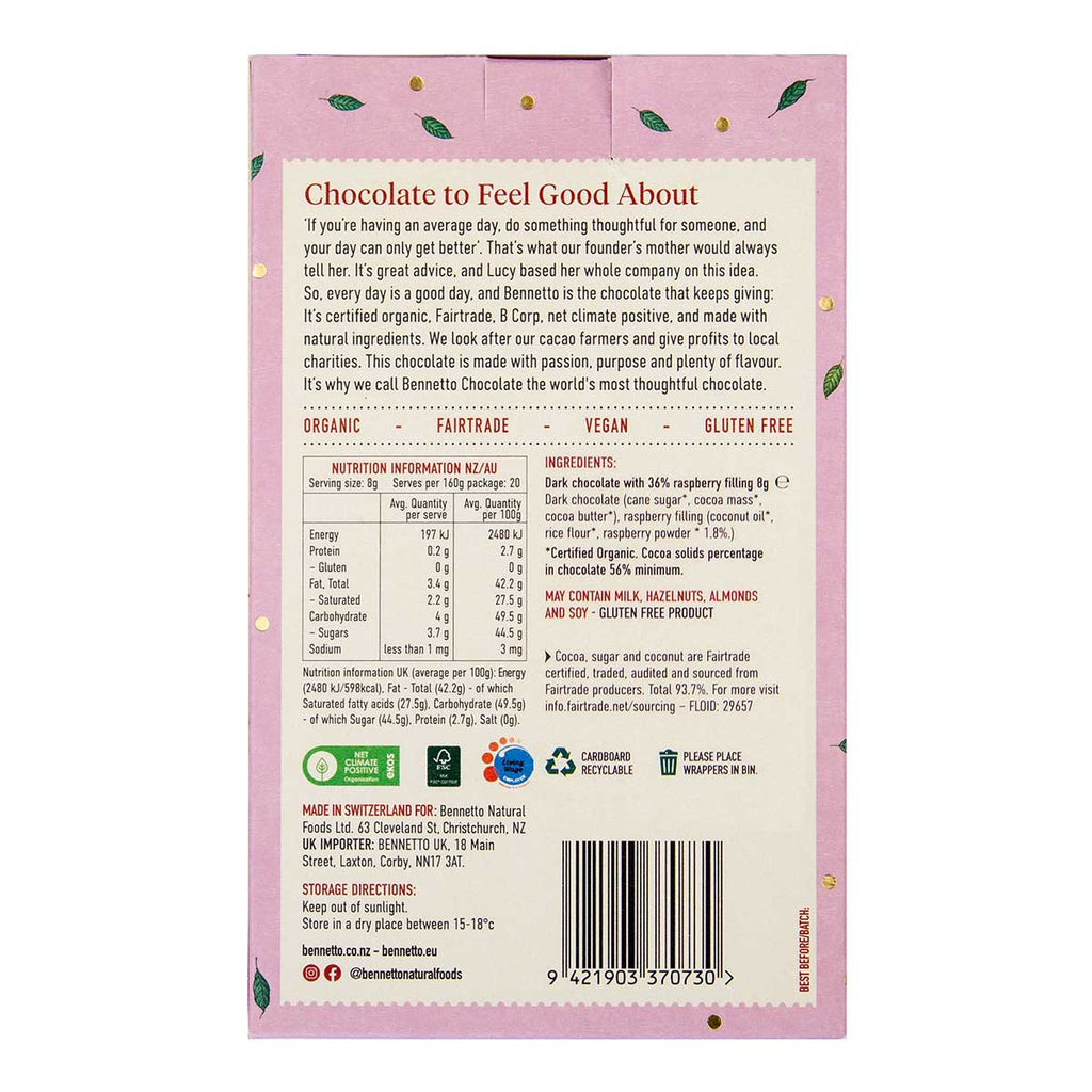 Bennetto Organic Raspberry Truffle Squares _2