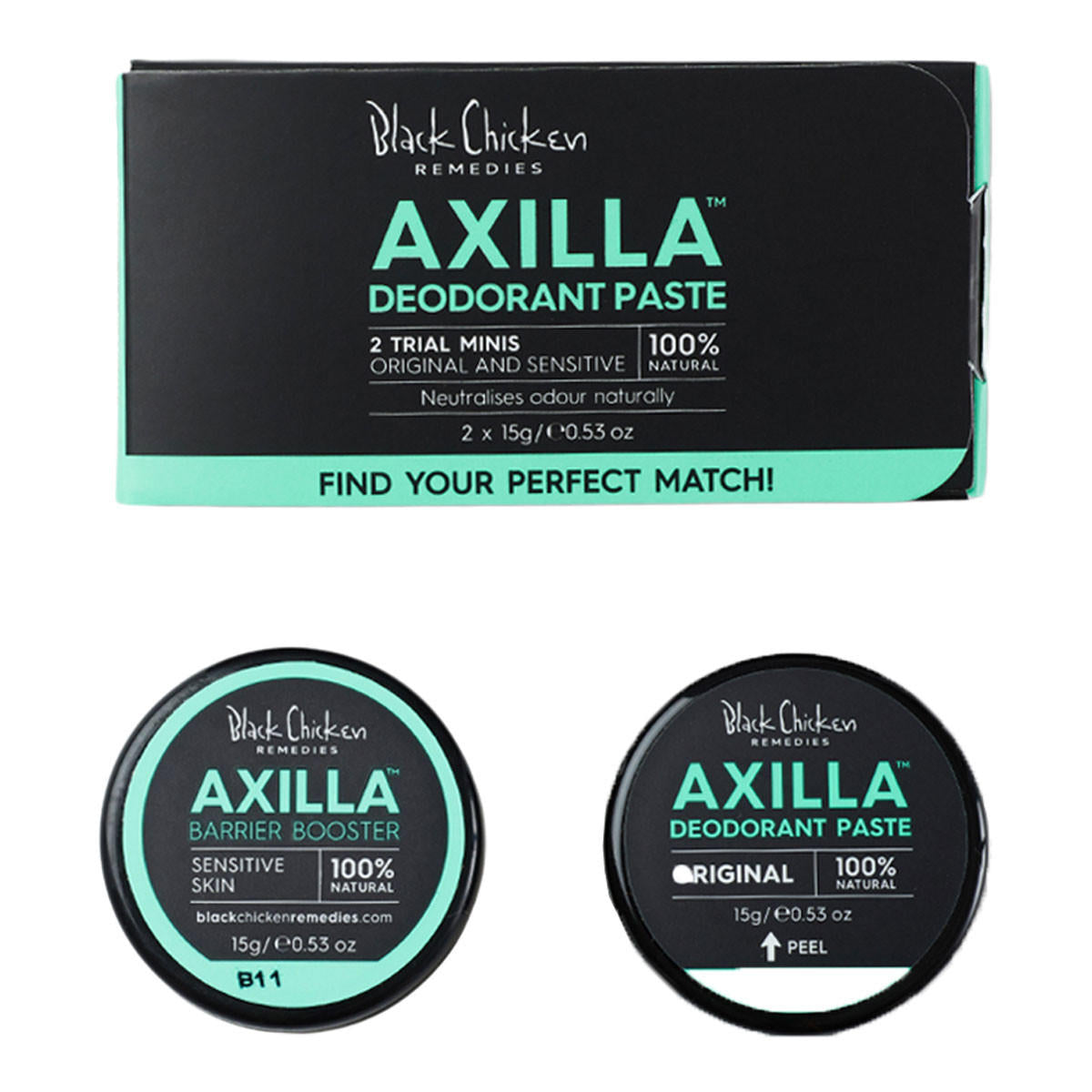 Black Chicken Remedies Axilla Deodorant Paste - Twin Minis_1