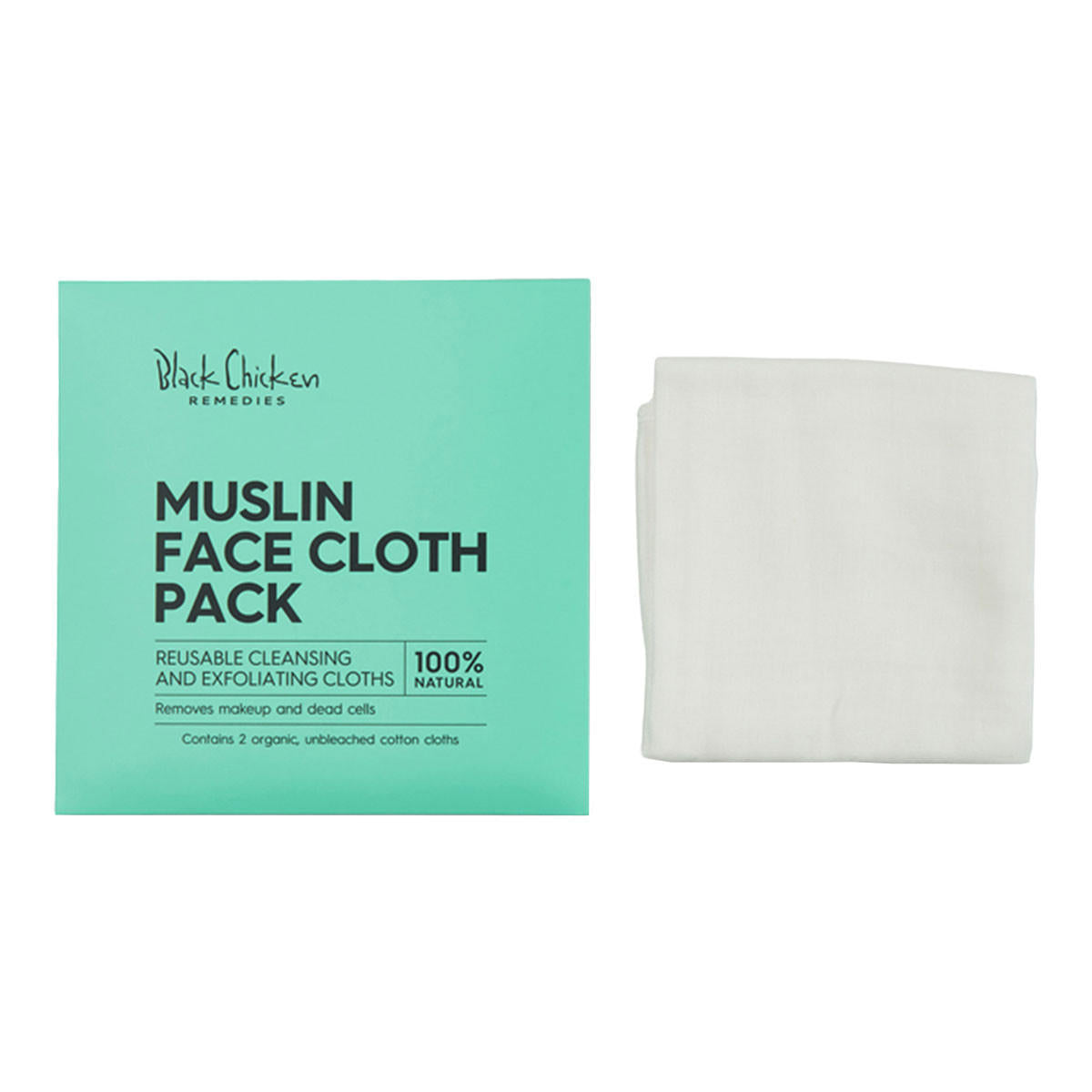 Black Chicken Remedies Muslin Face Cloth Pack_1