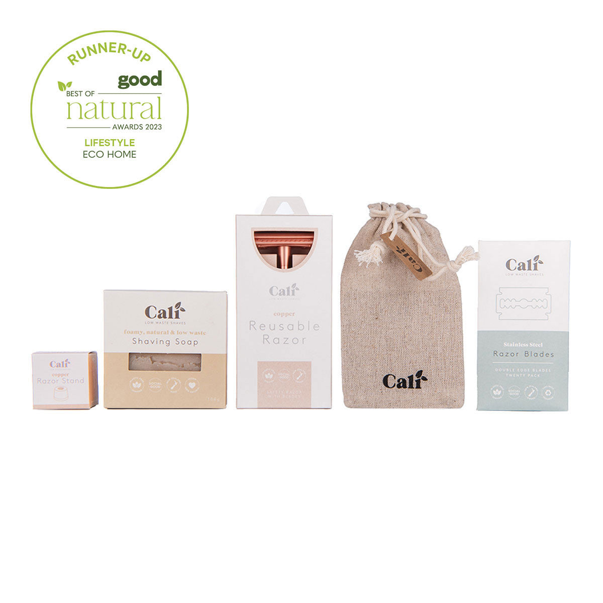 CaliWoods Low Waste Shave Kit with Stand _1