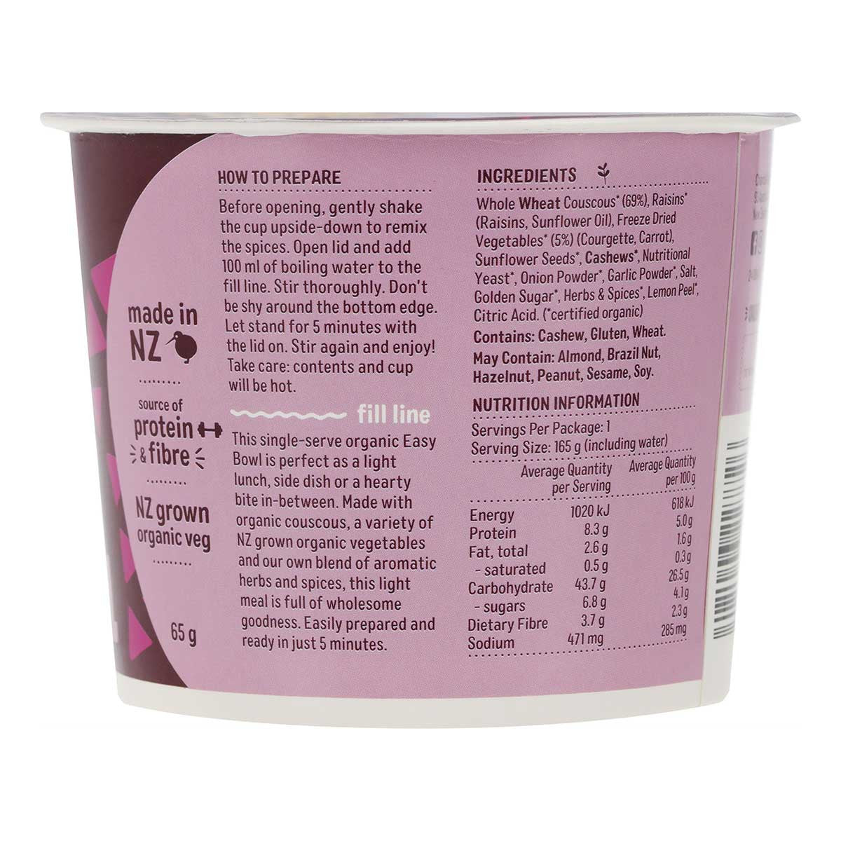 Chantal Organics Organic Moroccan Style Couscous & Veg Easy Bowl _2