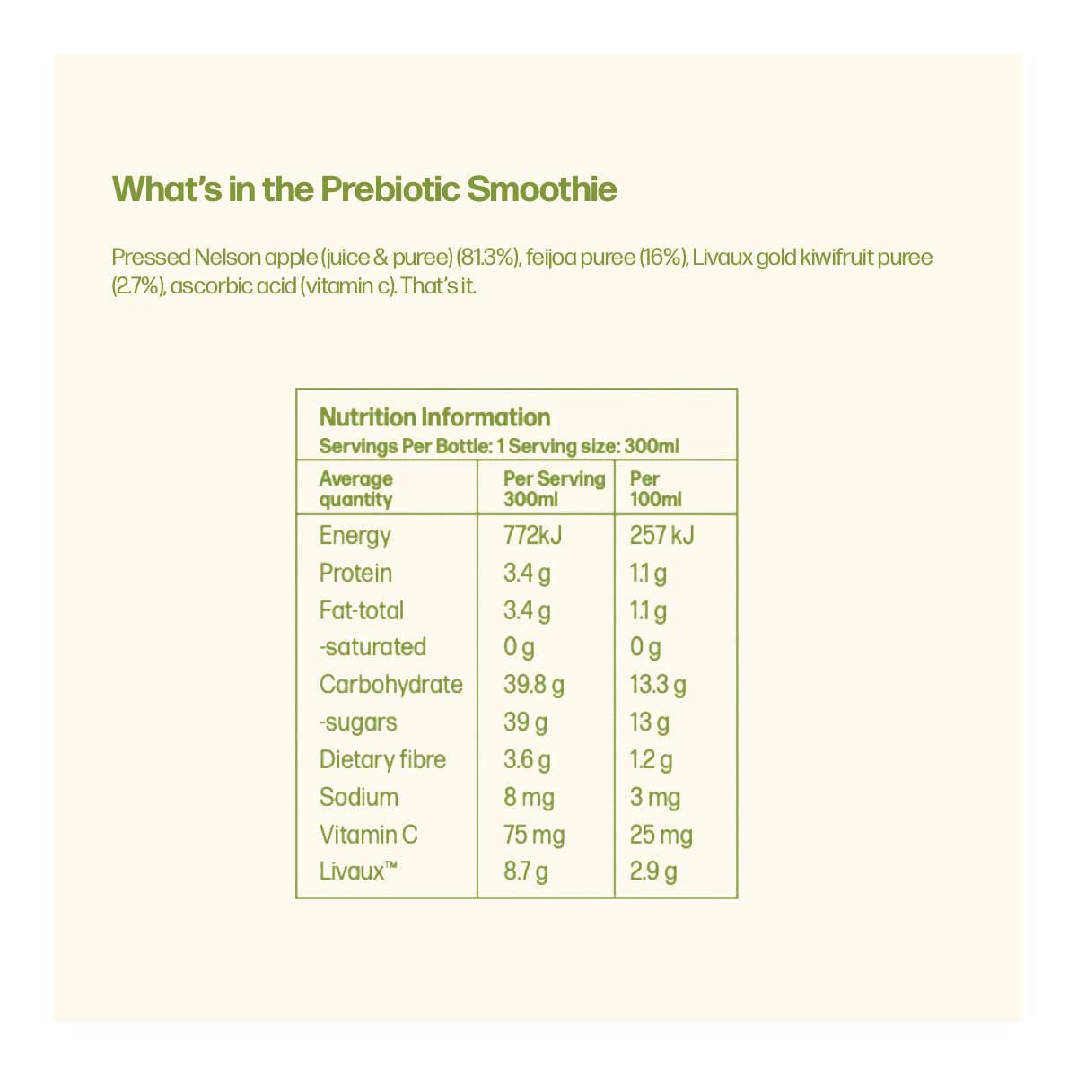 Chia Sisters Prebiotic Smoothie â Feijoa, Golden Kiwifruit & Apple _2