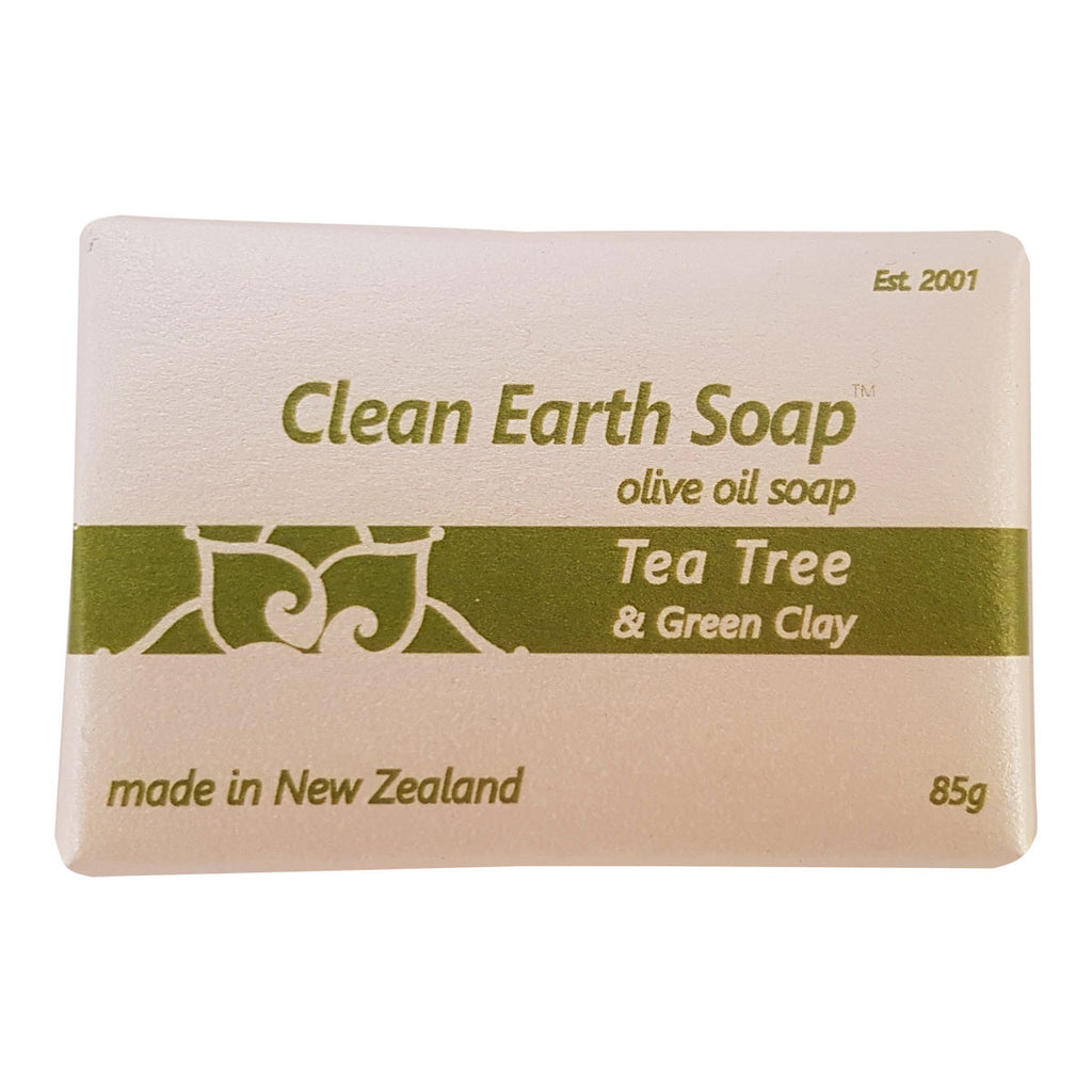 Clean Earth Soap Tea Tree and Green Clay Bar_1