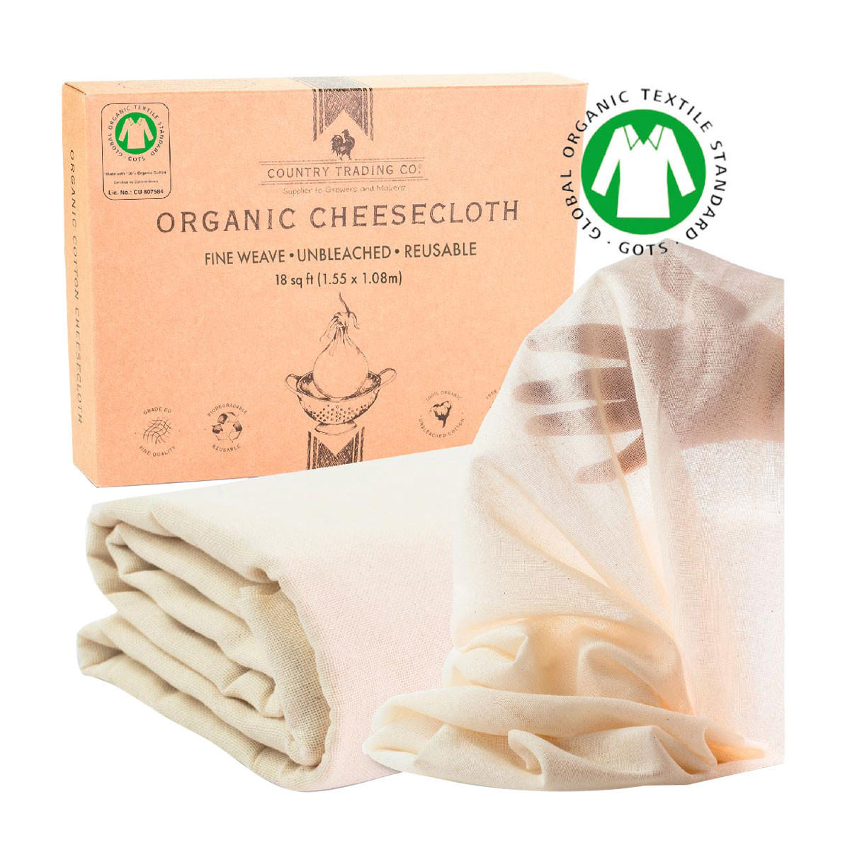 Country Trading Co Organic Cotton Cheesecloth_1