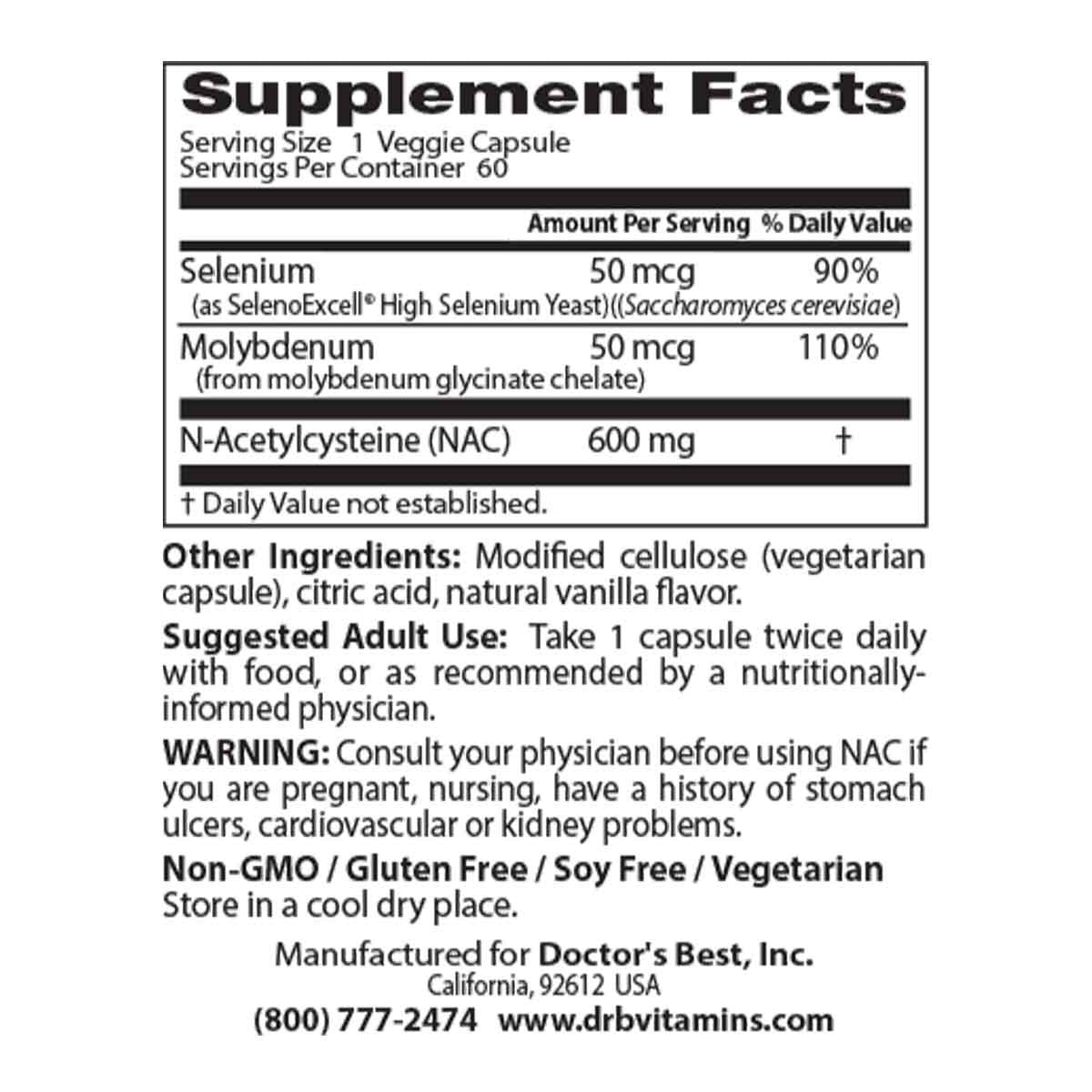 Doctor's Best NAC Detox Regulators _4