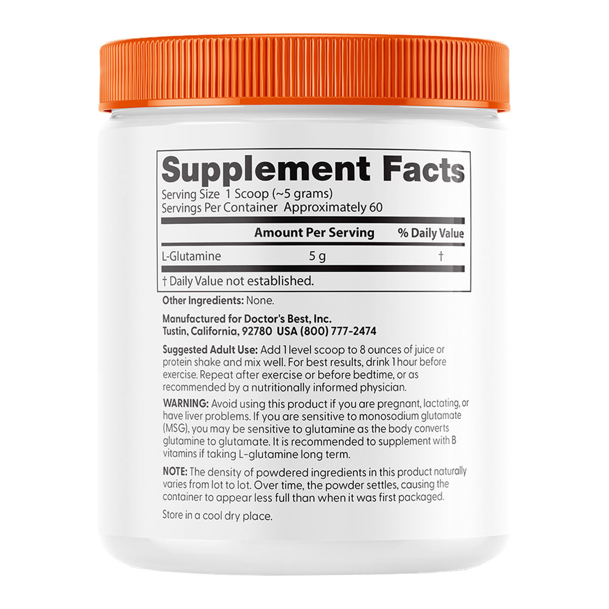 Doctor's Best Pure L-Glutamine Powder _2
