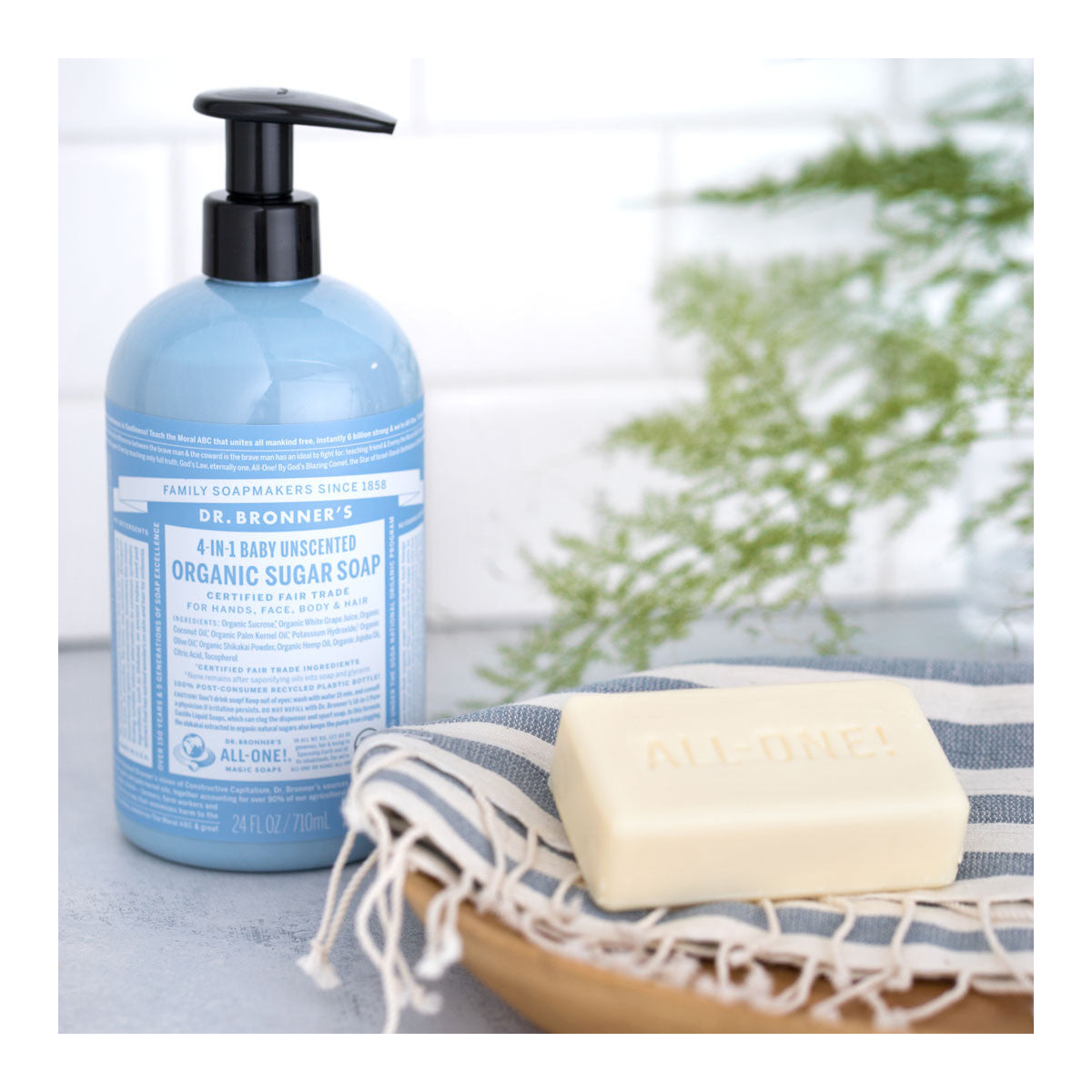 Dr Bronner's 4-in-1 Organic Sugar Soaps - Baby Unscented _3
