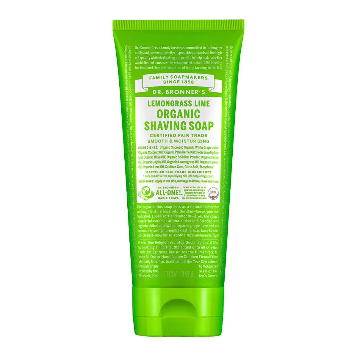 Dr Bronner's Shaving Soap Lemongrass Lime _1