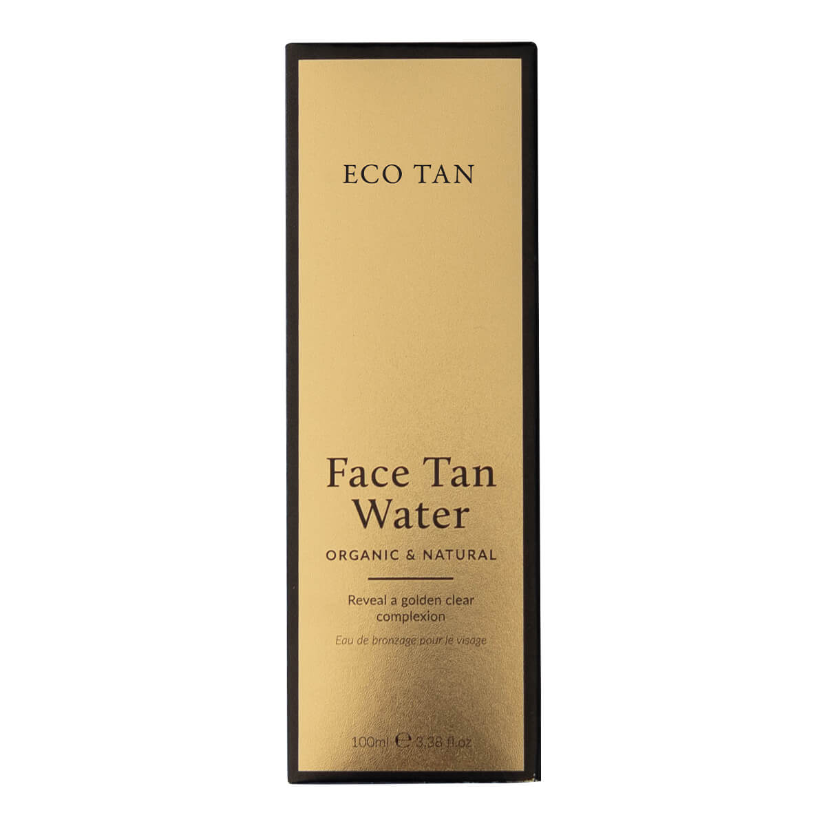 Eco Tan Face Tan Water packaging on a white background.