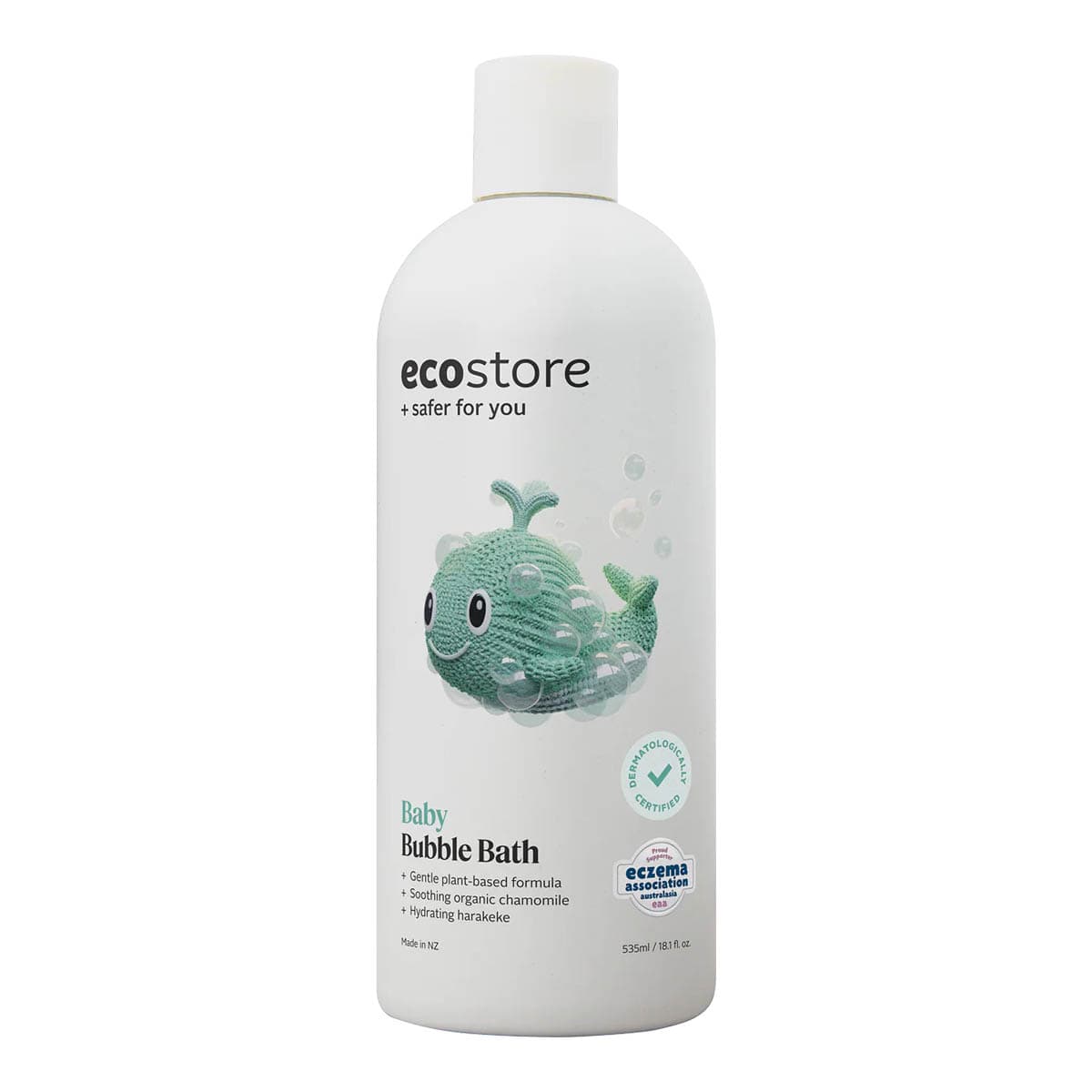 EcoStore Baby Bubble Bath bottle with a cartoon whale on a white background