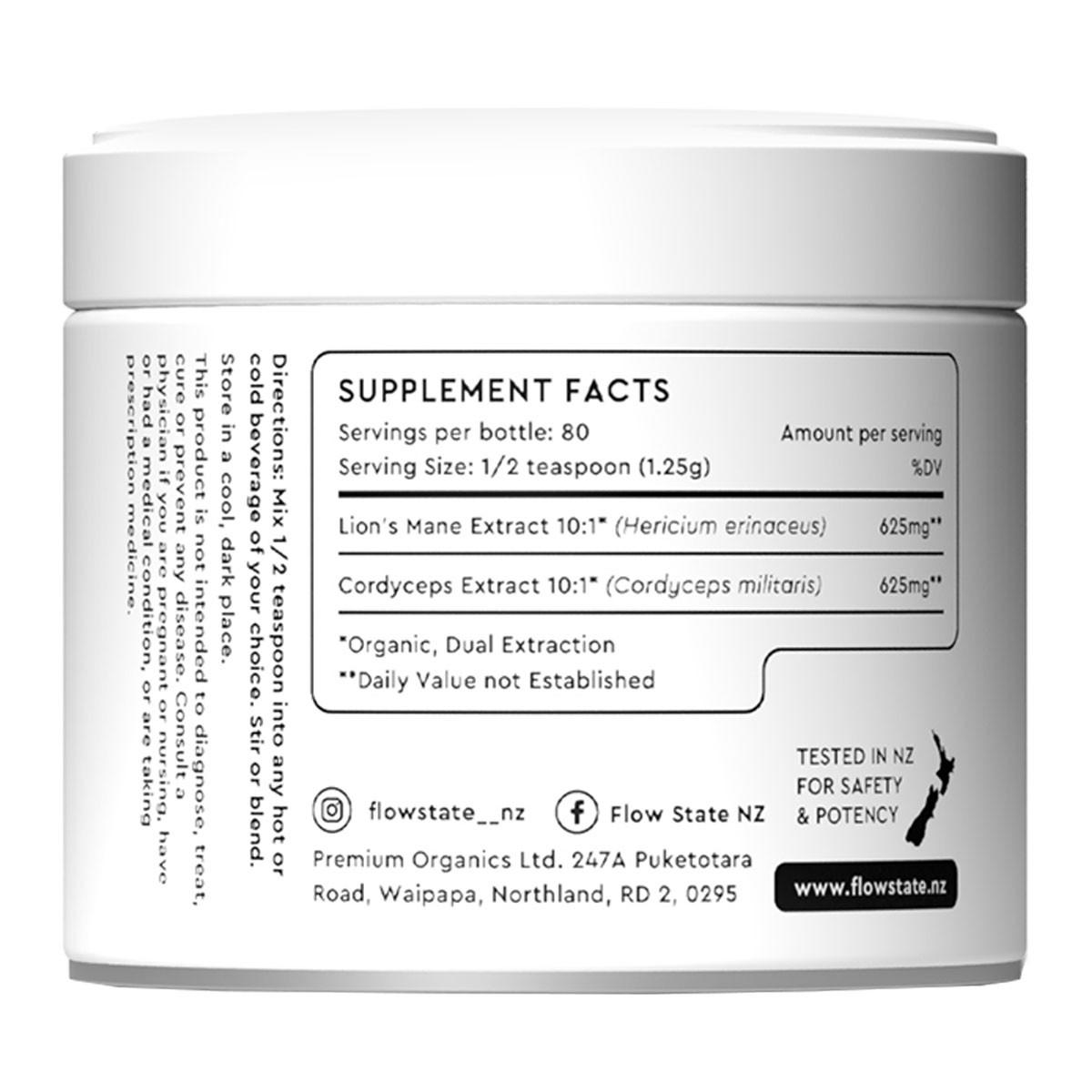 FLOW STATE Lions Mane Cordyceps Militaris - AM Blend_2