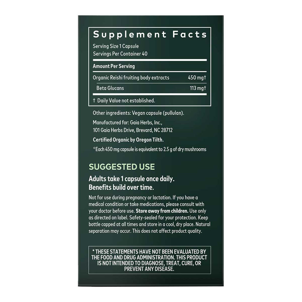 Gaia Herbs Reishi Mushroom Longevity Support _5