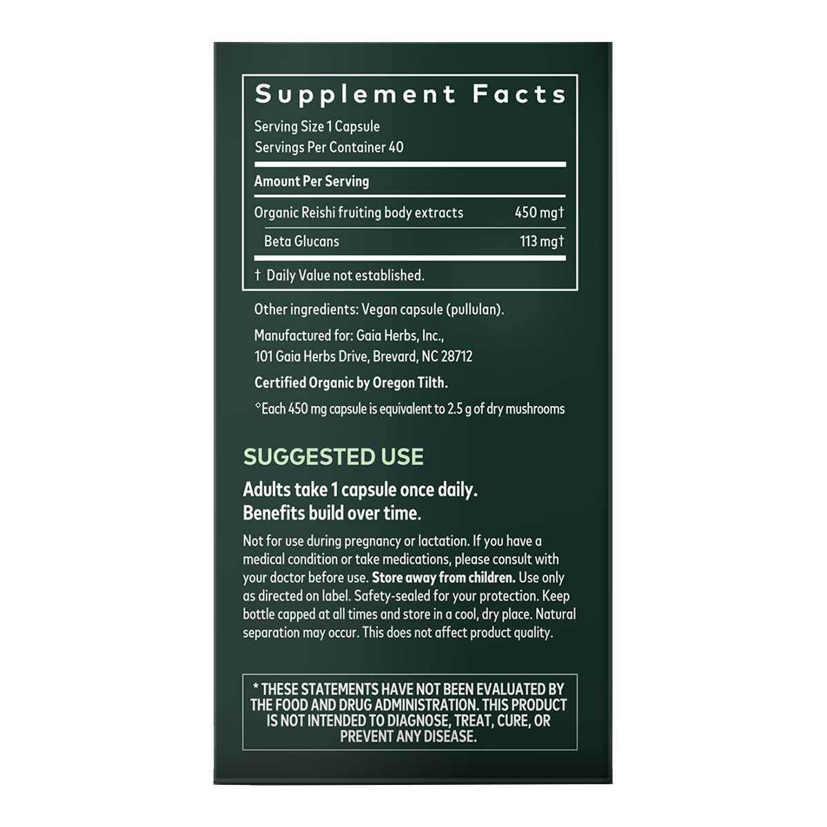 Gaia Herbs Reishi Mushroom Longevity Support _5