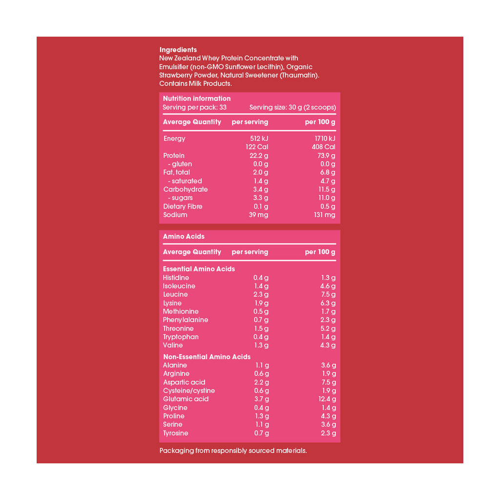 Go Good New Zealand Whey Protein Organic Strawberry_2
