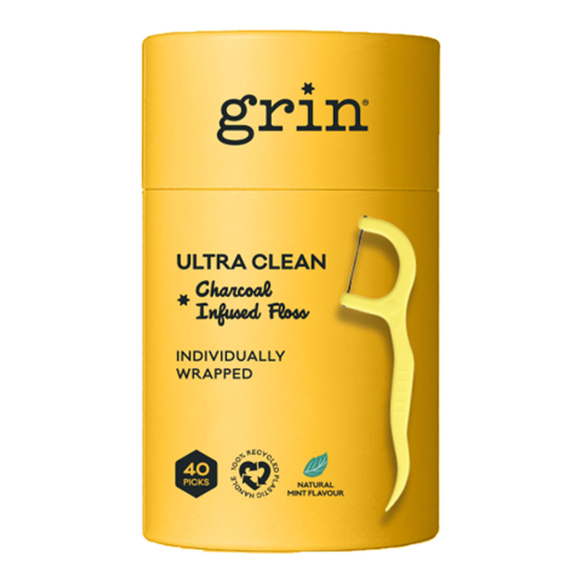 Grin Ultra Clean Charcoal Infused Floss Picks _1