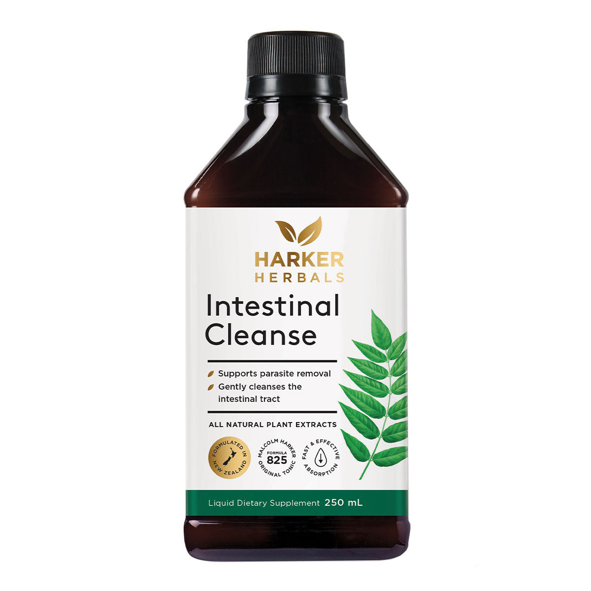 Harker Herbals Intestinal Cleanse supplement bottle on a white background.