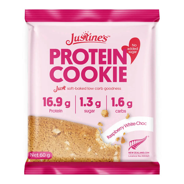 Raspberry White Choc Protein Cookie