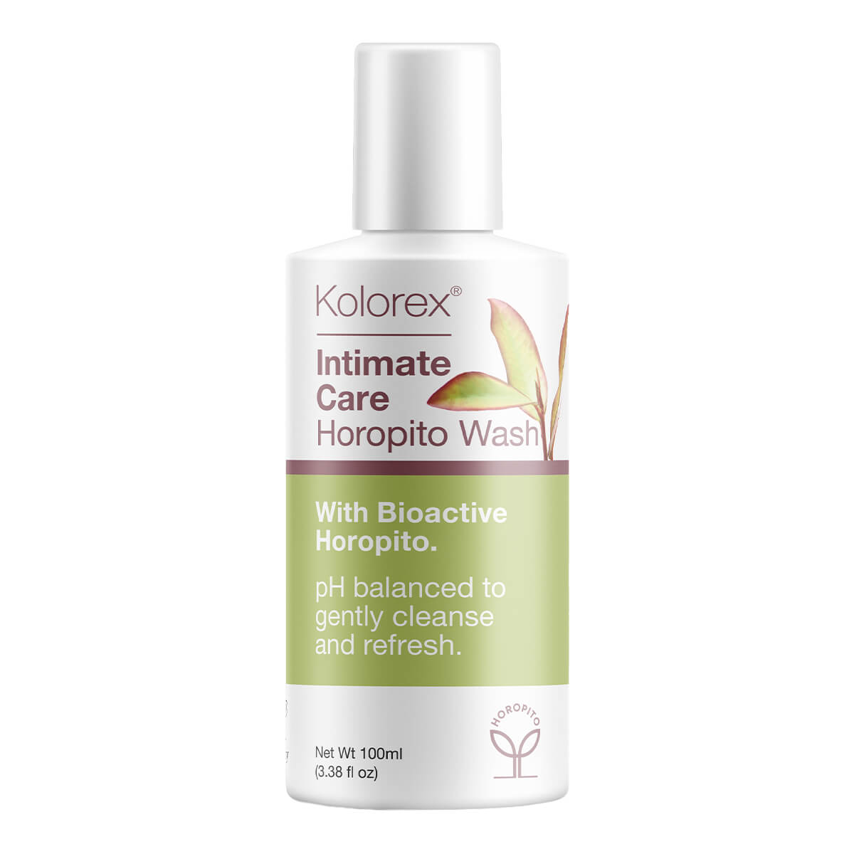 Kolorex Intimate Care Horopito Wash bottle on a white background.