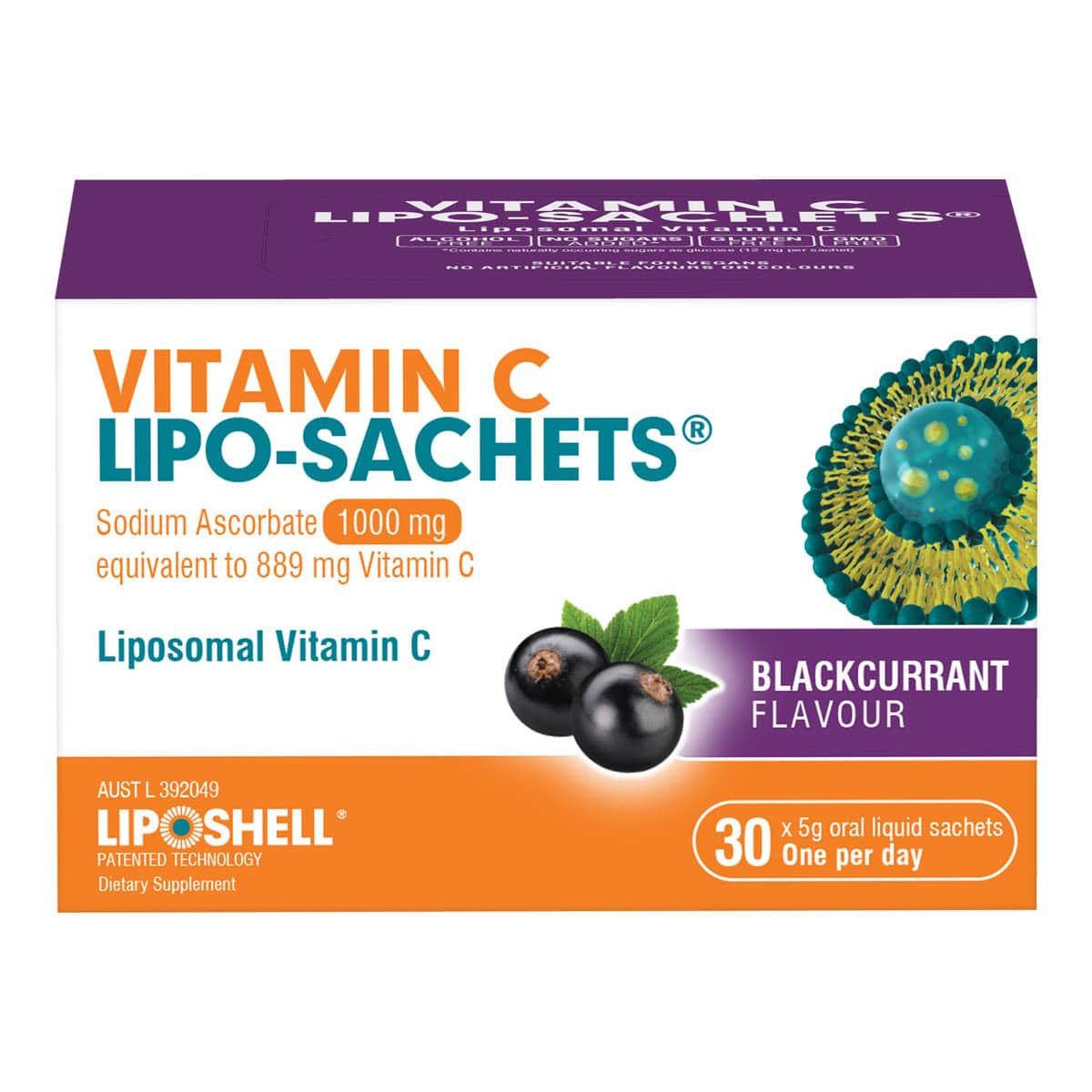 Lipo-Sachets Vitamin C Lipo-Sachets Blackcurrant 1000mg _1
