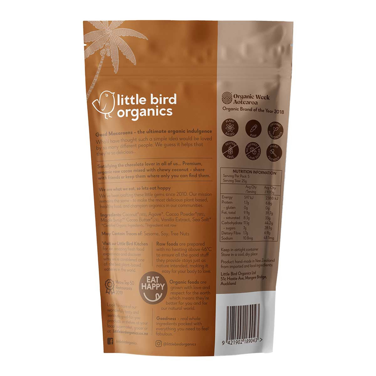 Little Bird Organics Good Macaroons - Chocolate and Coconut_2