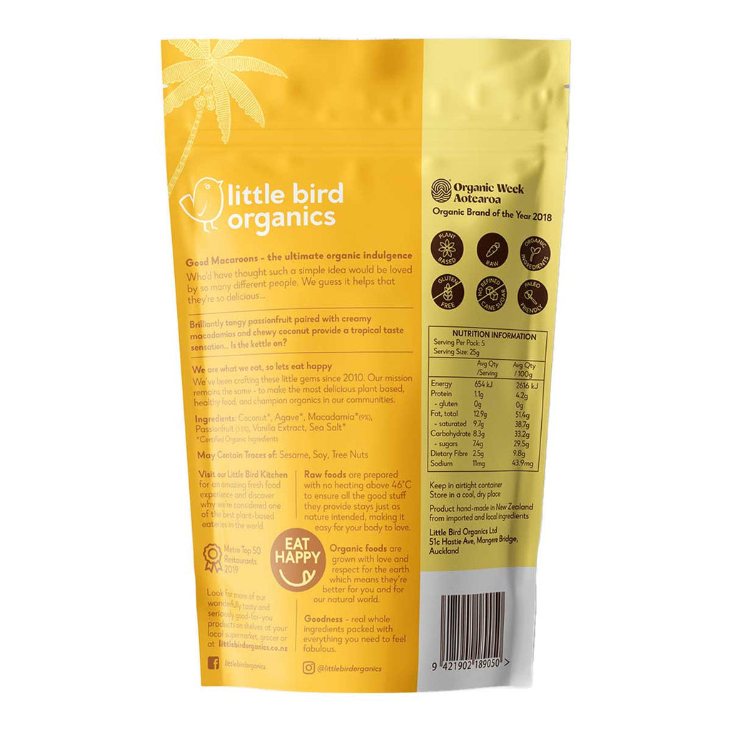 Little Bird Organics Good Macaroons - Passionfruit and Macadamia_2