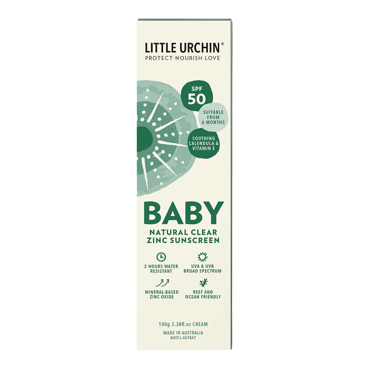 Little Urchin Baby Natural Clear Zinc Sunscreen SPF 50 _2