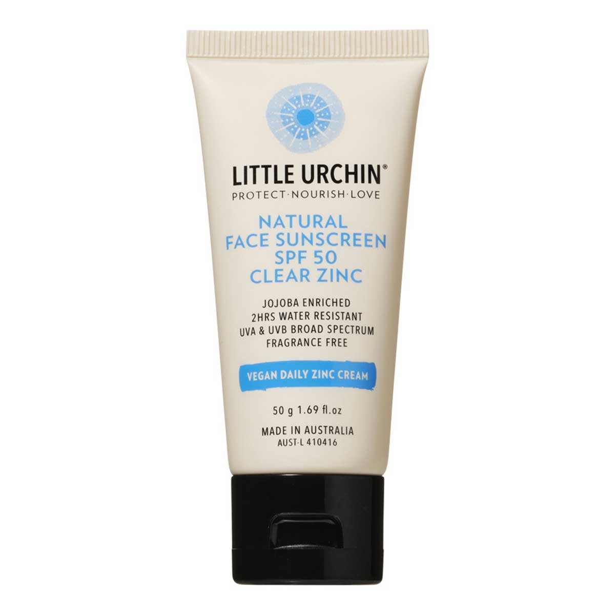 Little Urchin Natural Face Sunscreen SPF 50 Clear Zinc _2