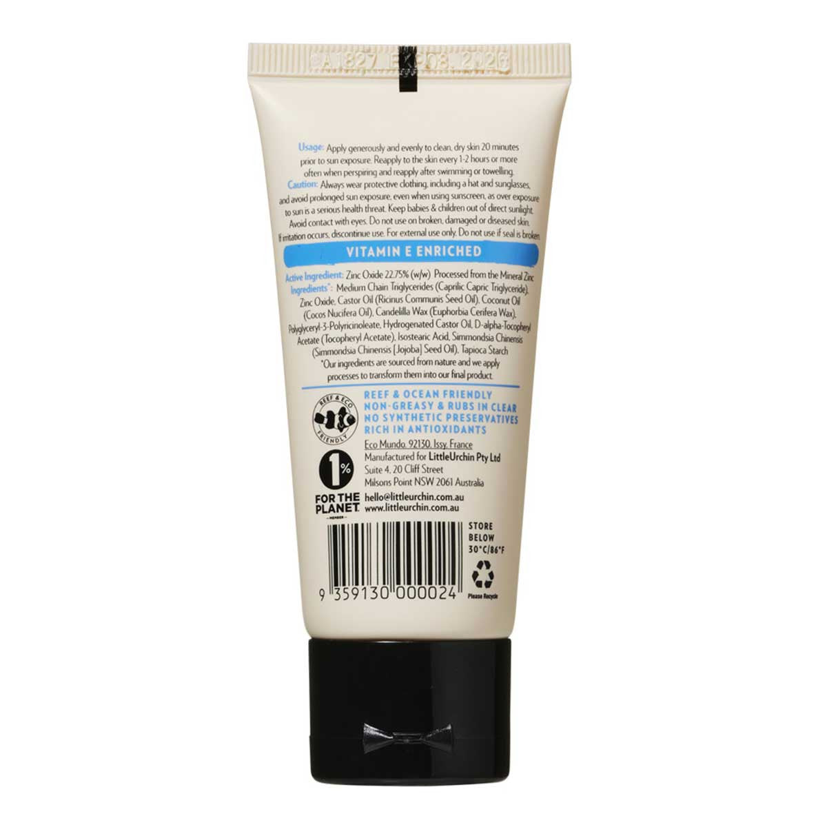 Little Urchin Natural Face Sunscreen SPF 50 Clear Zinc _3