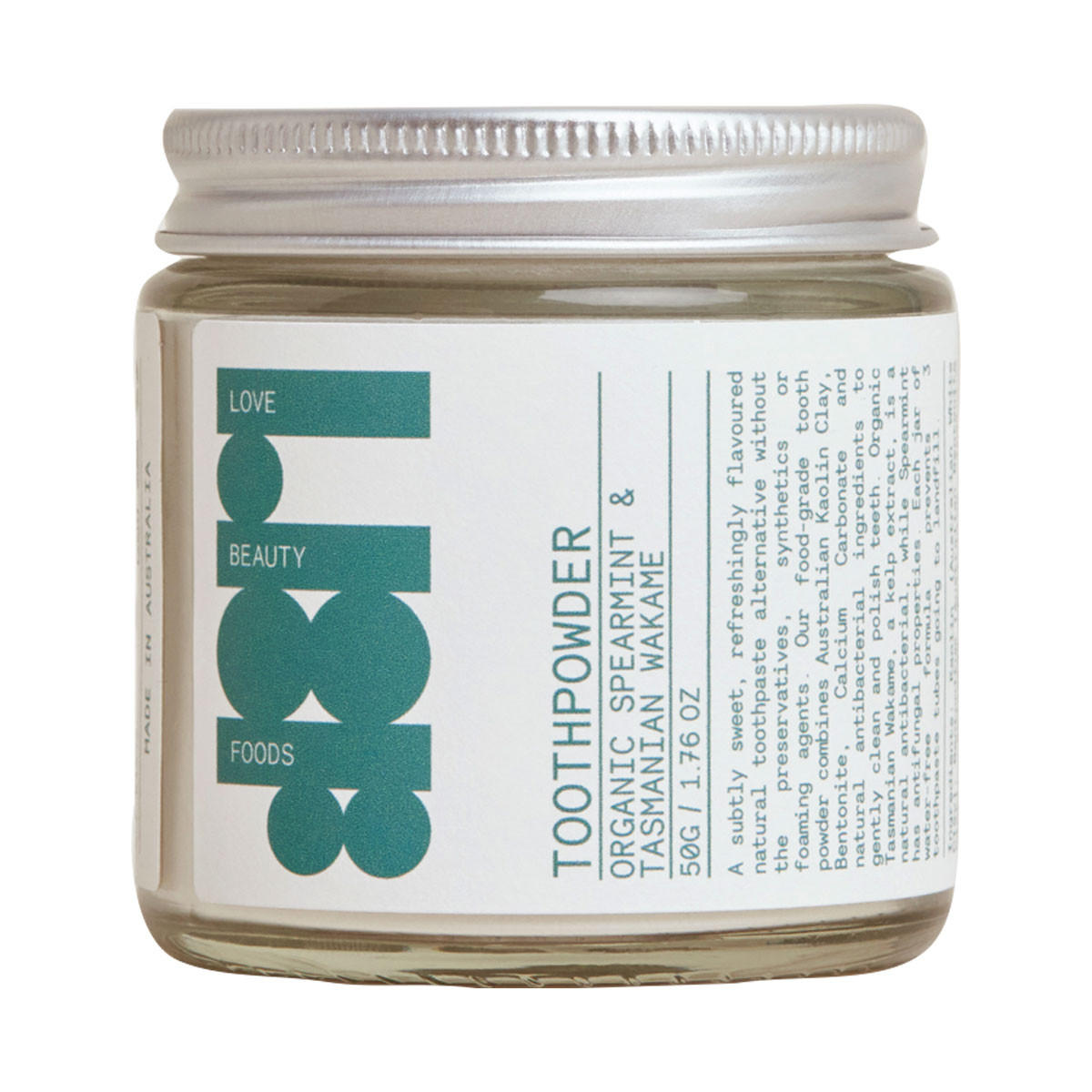 Love Beauty Foods Toothpowder - Organic Spearmint and Tasmanian Wakame_2