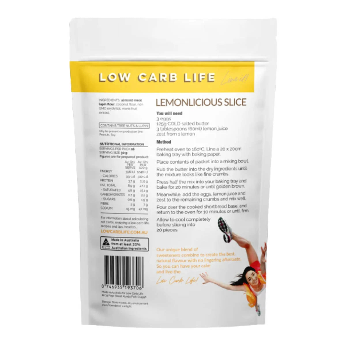 Keto Bake Mix Lemonlicious Slice