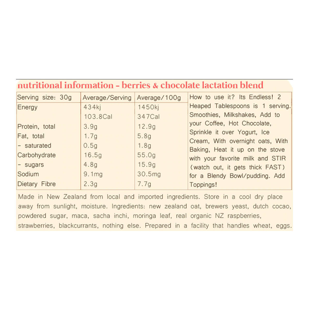 Mammas Milk Bar Berries and Chocolate Lactation Blend_2