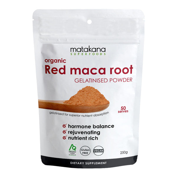 Red Maca Root Organic Gelatinised Powder