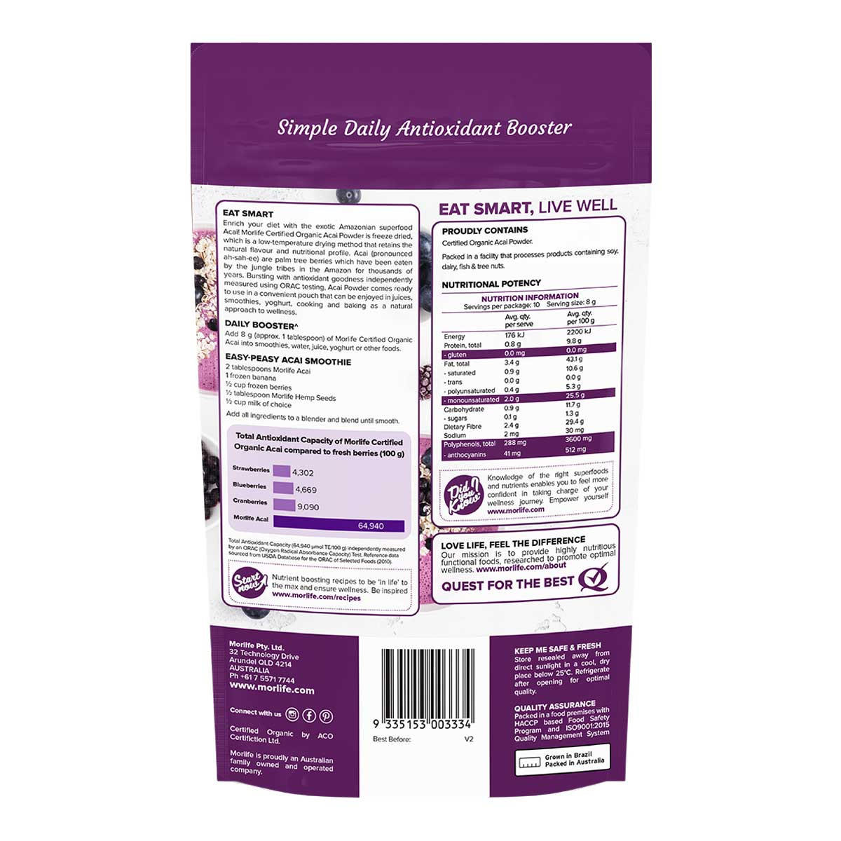Morlife Certified Organic Acai_2