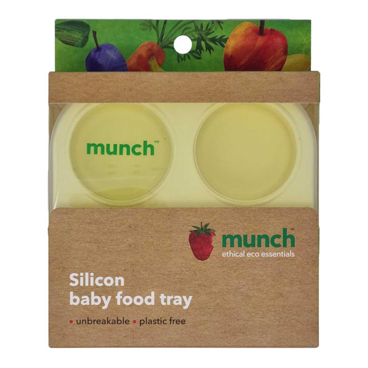 Munch Silicon Baby Food Tray - Yellow_1