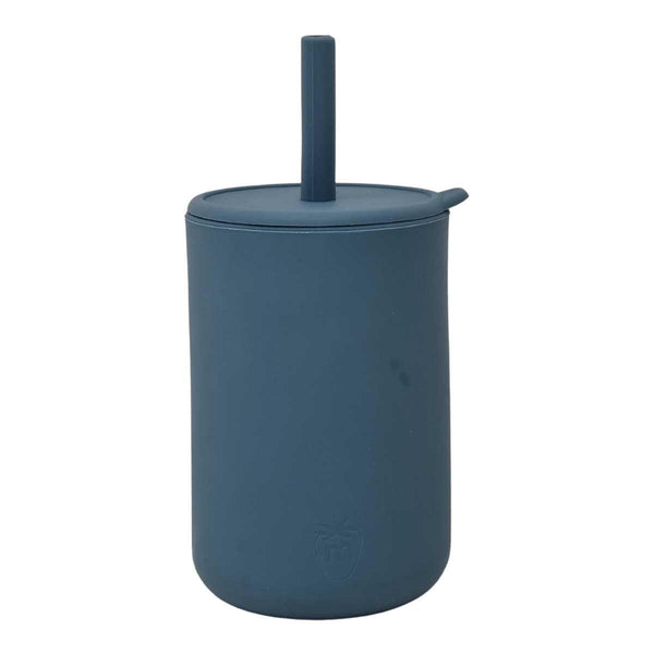 Silicone Straw Baby Cup - Blue