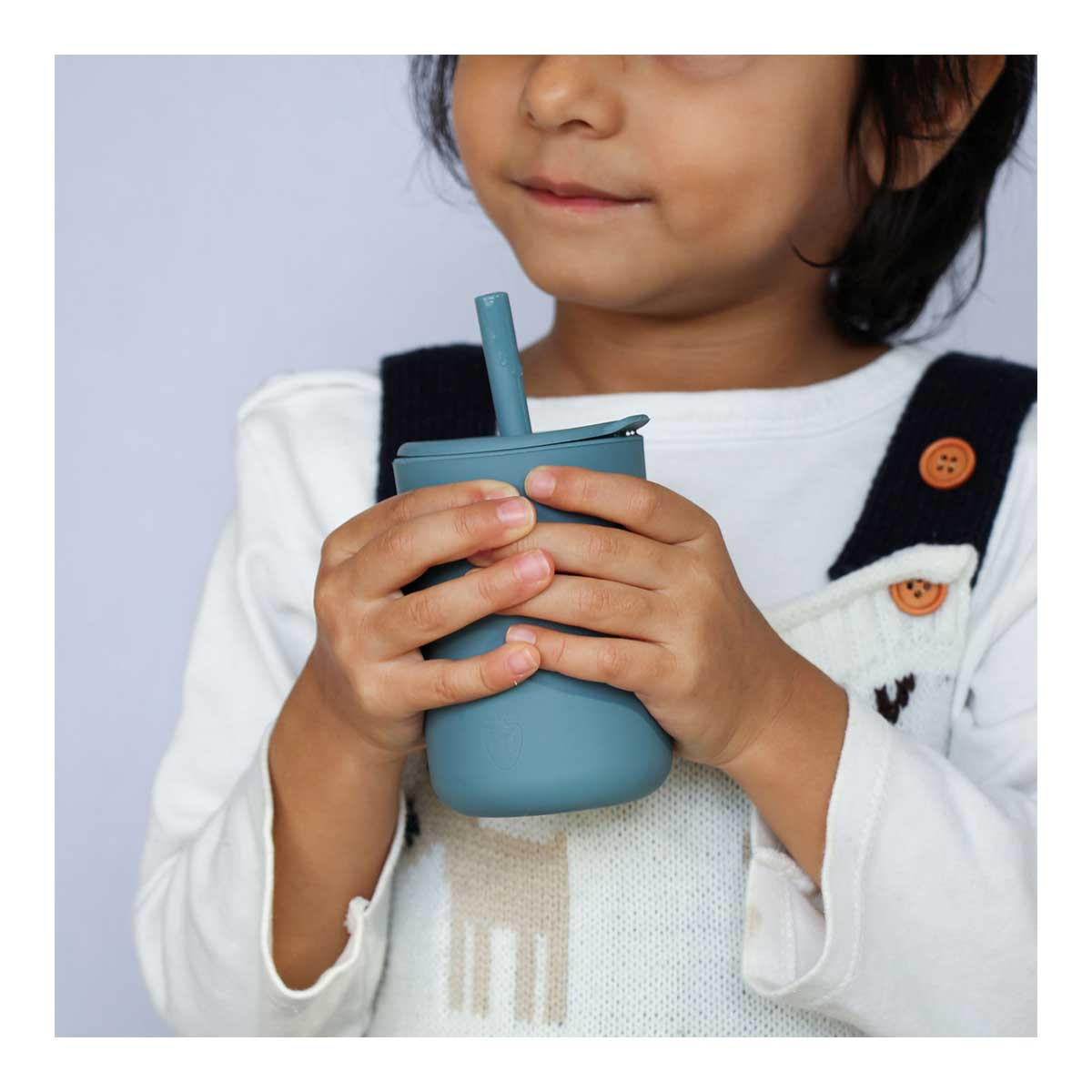 Munch Silicone Straw Baby Cup - Blue_2