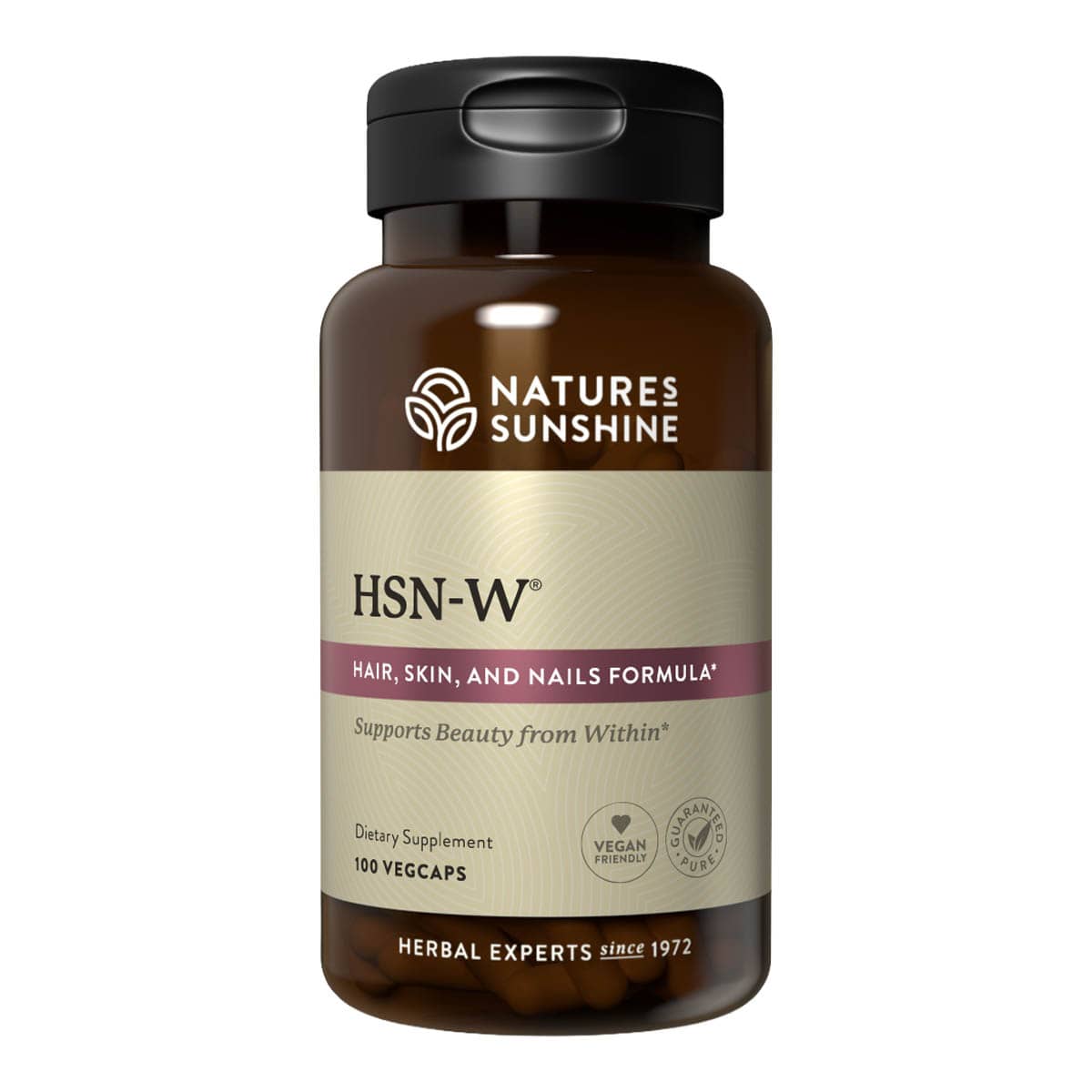 Nature's Sunshine HSN-W supplement bottle on a white background