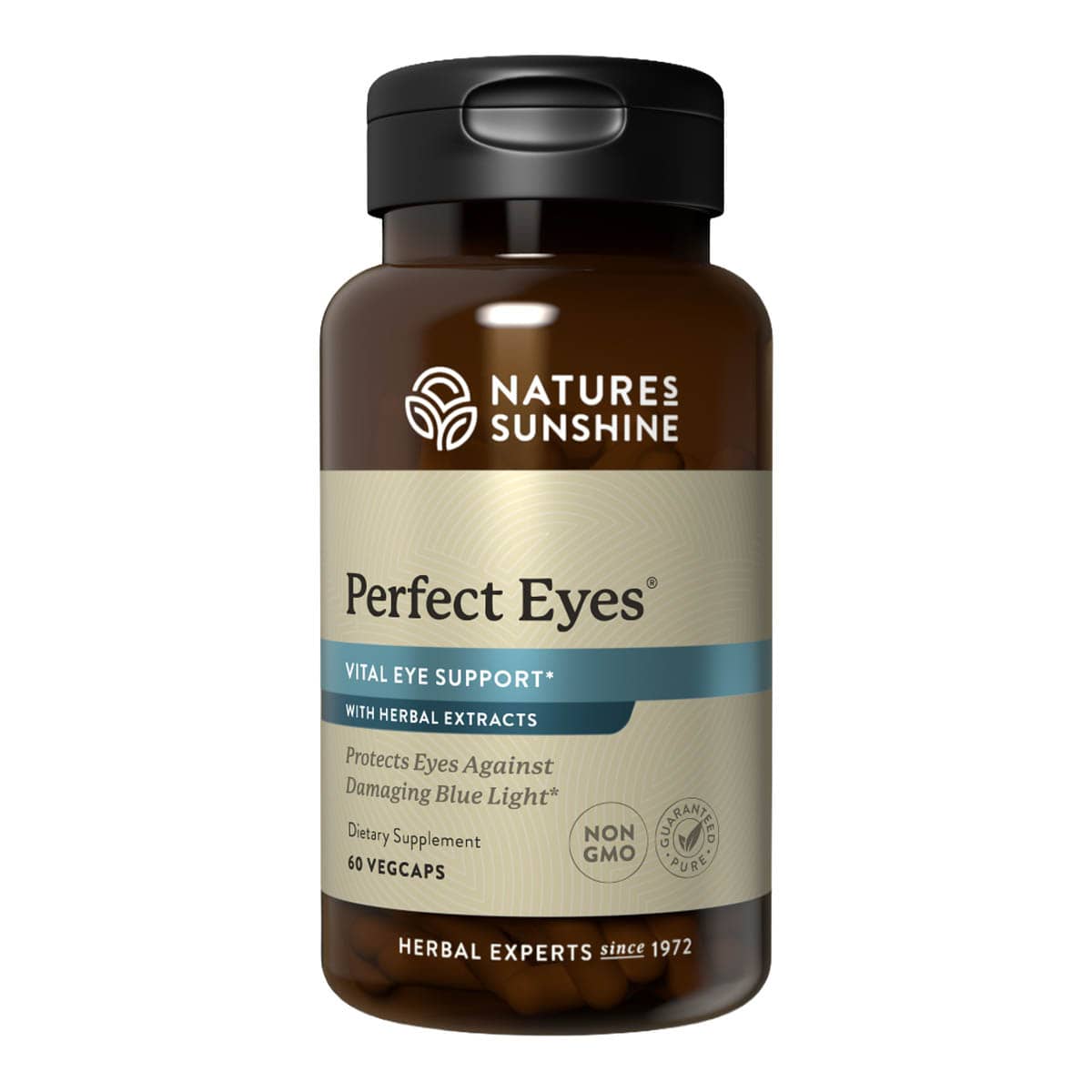 Nature's Sunshine Perfect Eyes supplement bottle on a white background