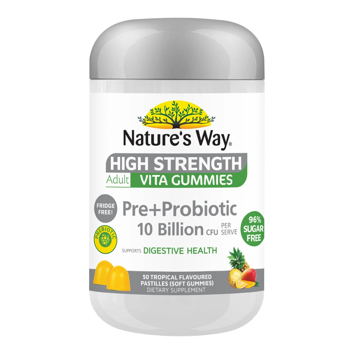 Nature's Way High Strength Adult Vita Gummies container on a white background