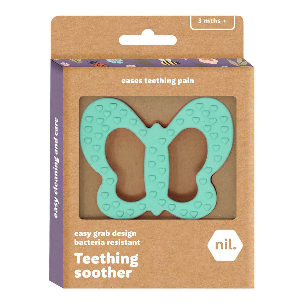 nil Butterfly Silicone Baby Soothing Toy - Green _1