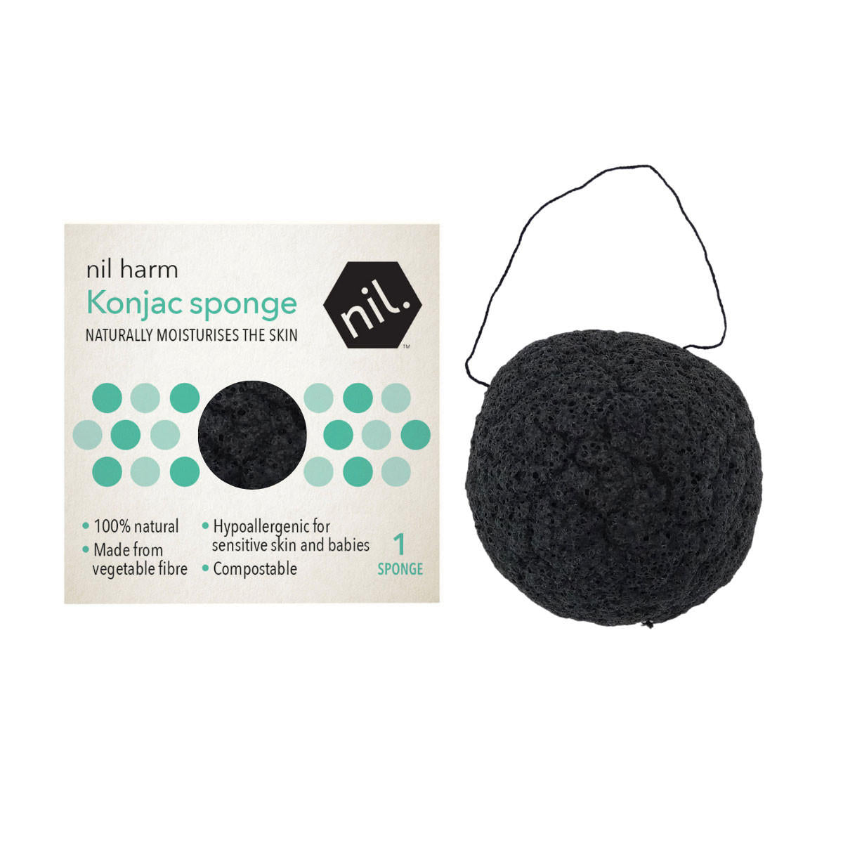 nil Konjac Sponge - Charcoal_1