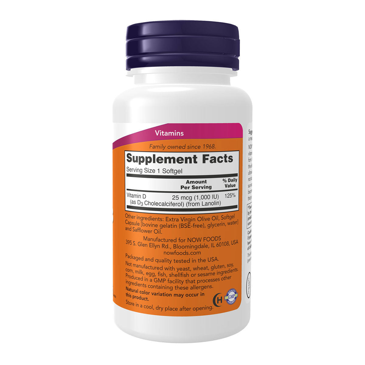 NOW foods Vitamin D-3 1000IU _3