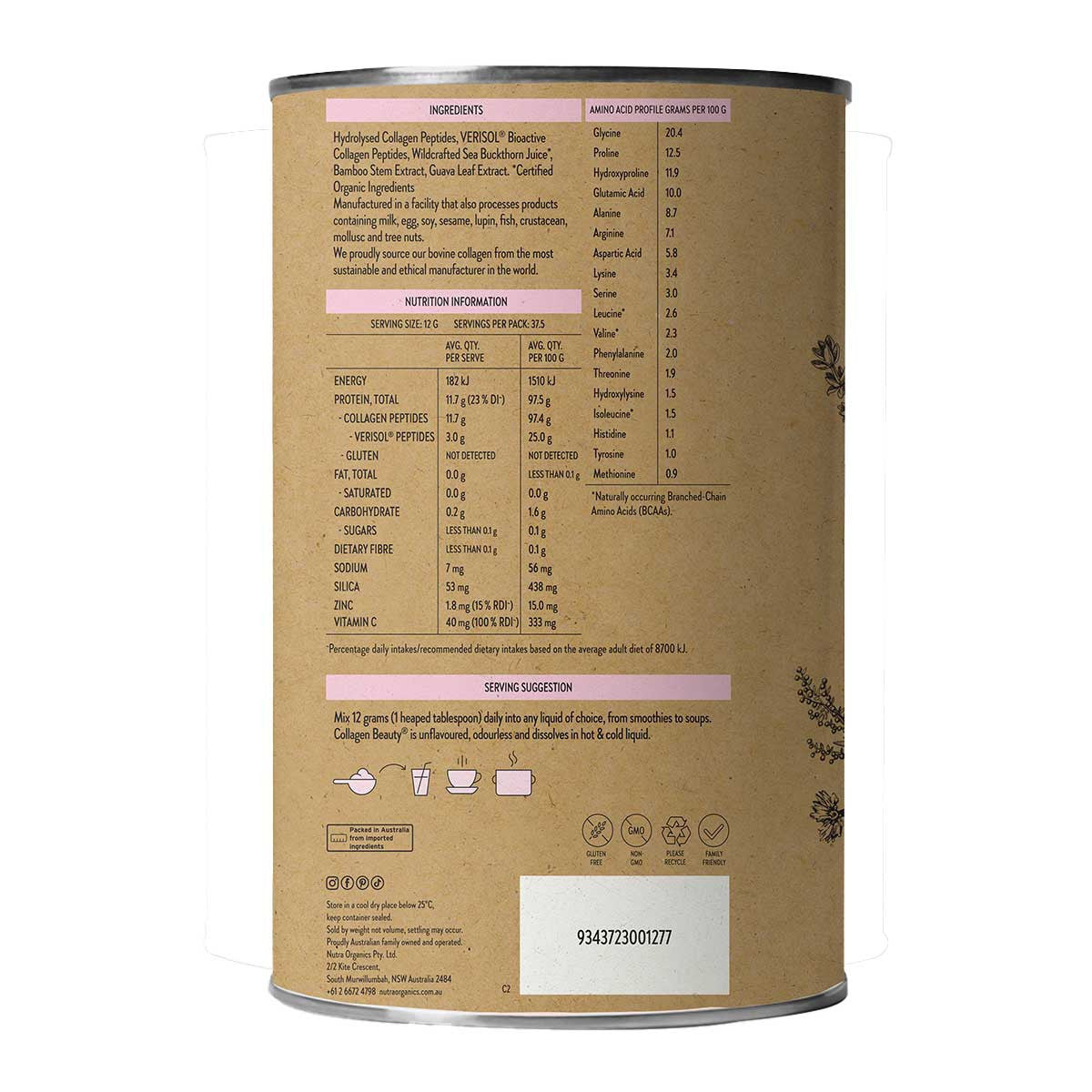 Nutra Organics Collagen Beauty Bioactive Collagen Peptides + Vitamin C _4
