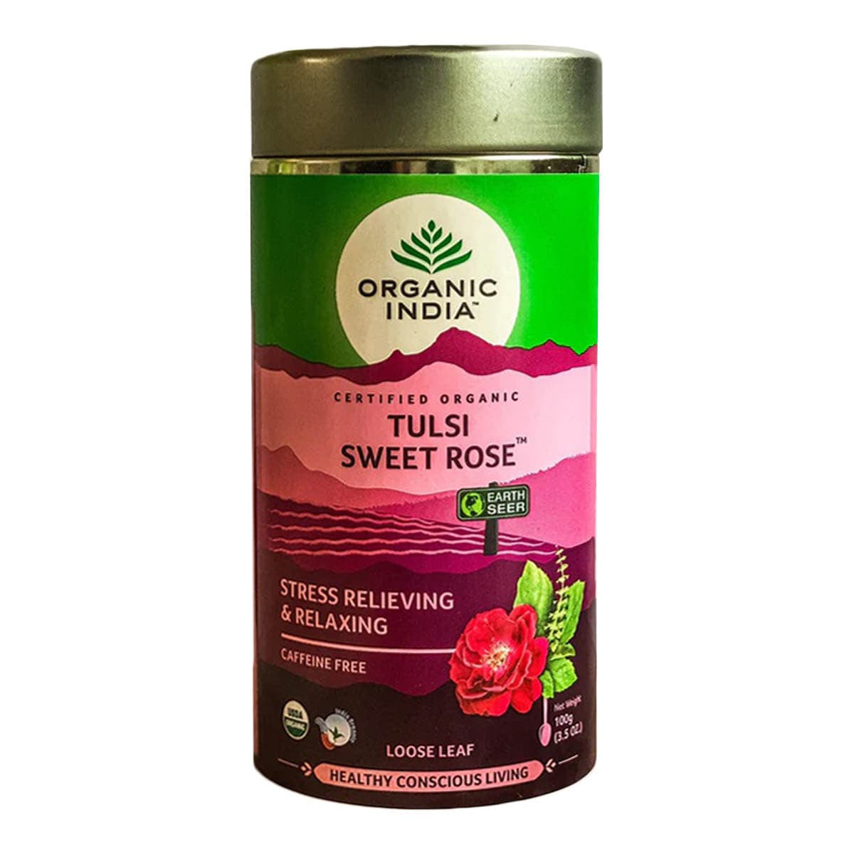 Organic India Tulsi Sweet Rose Loose Leaf Tea _1